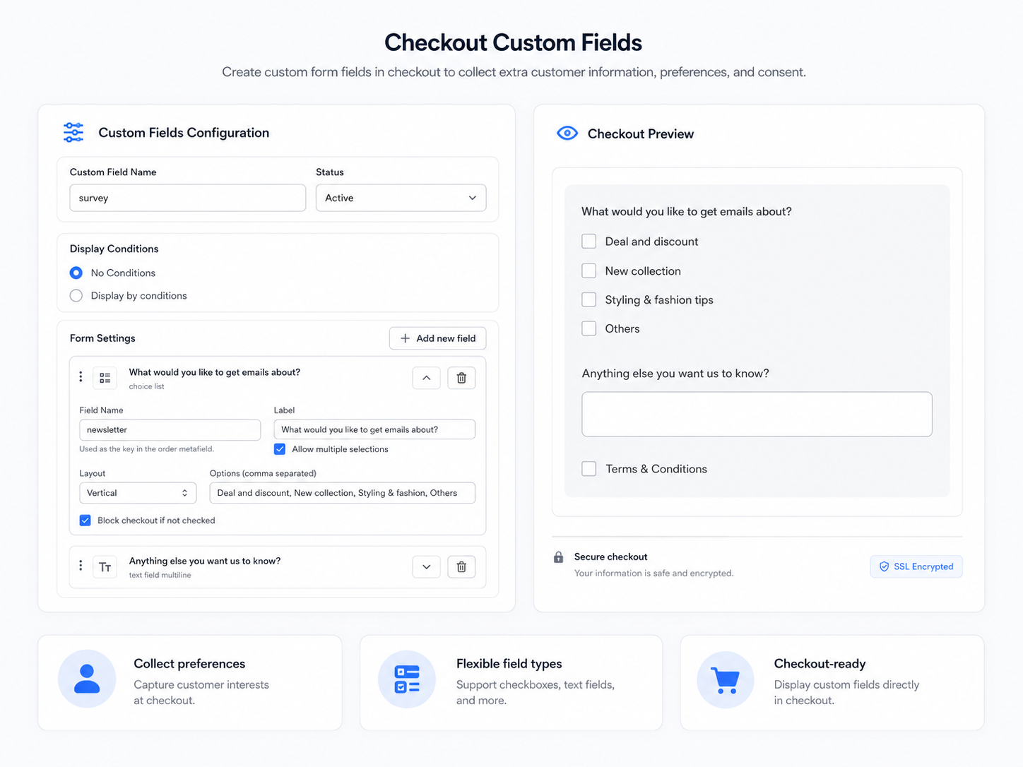 Custom Fields Configuration