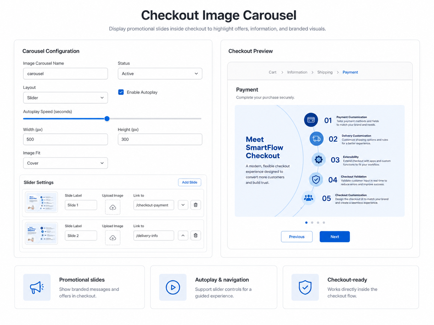 Image Carousel Configuration