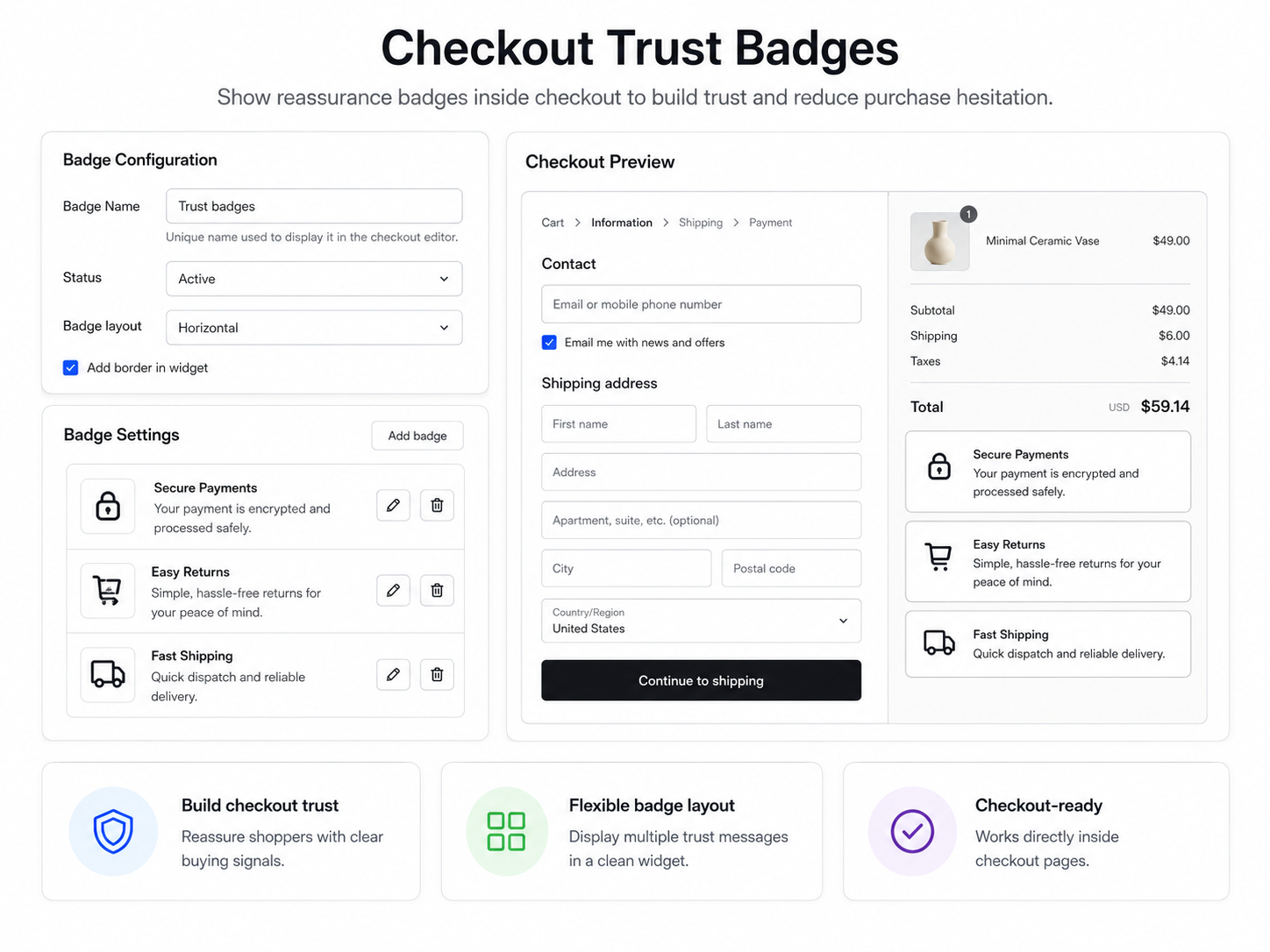 Trust Badge Configuration