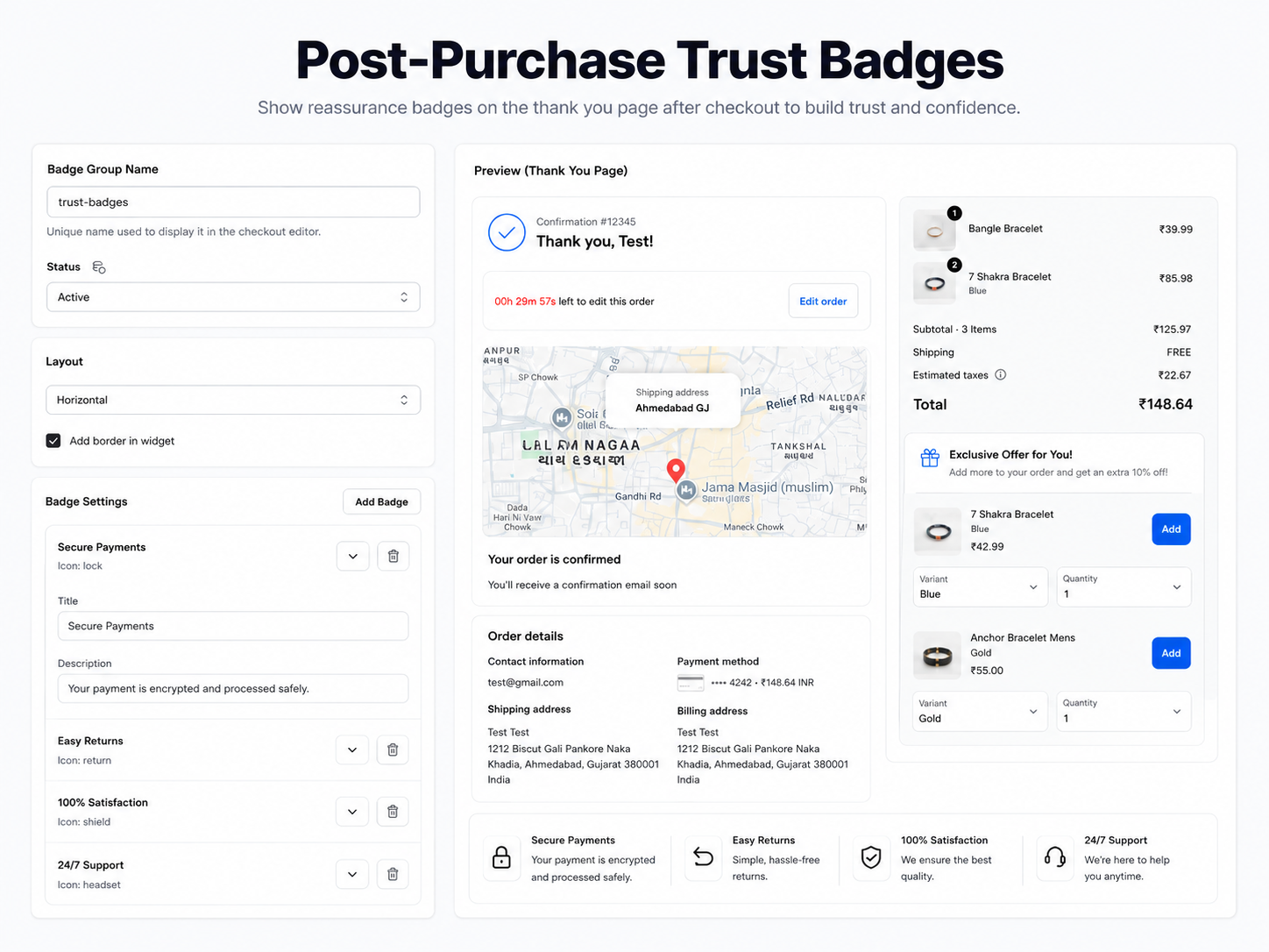 Trust Badge Configuration